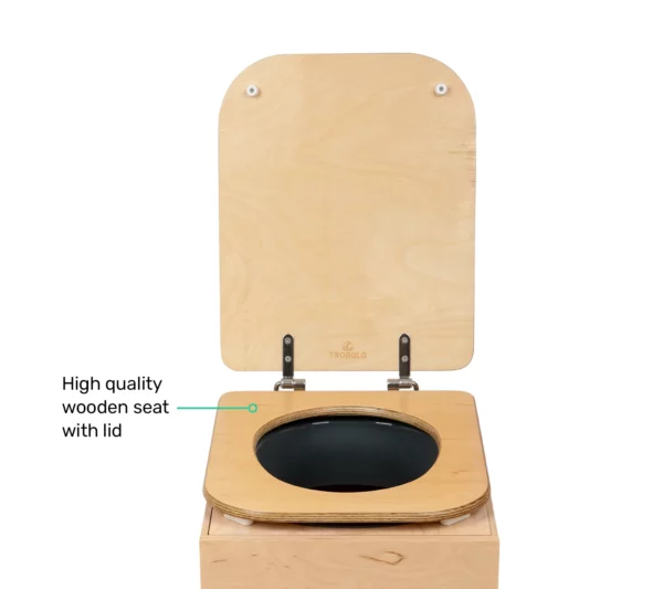composting toilet wooden seat