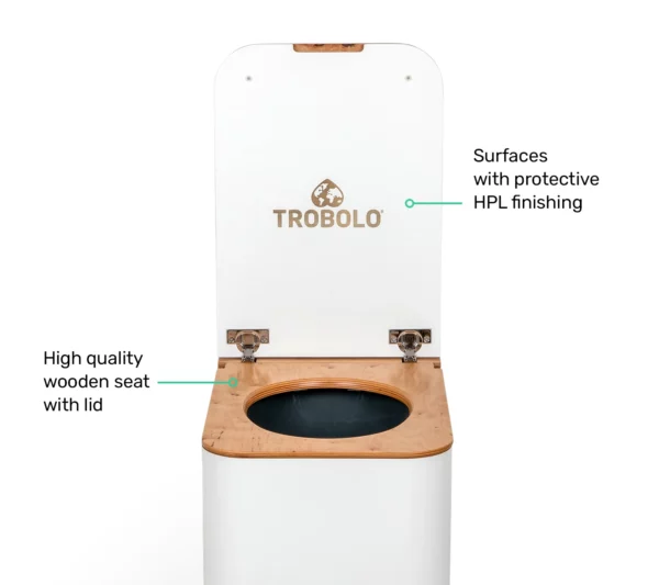composting toilet TROBOLO-Silvabloem lid