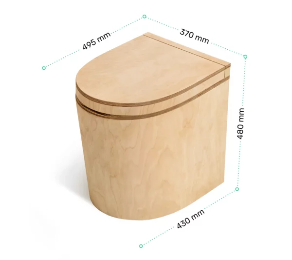 composting toilet TinyBloem dimensions