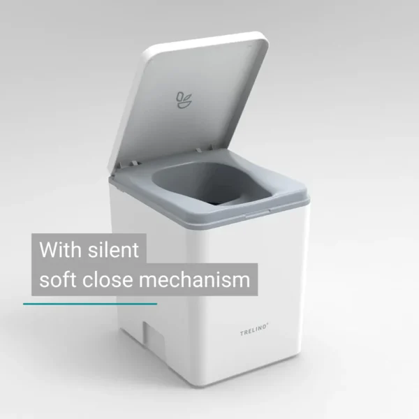 trelino evo composting toilet with soft lid mechanism